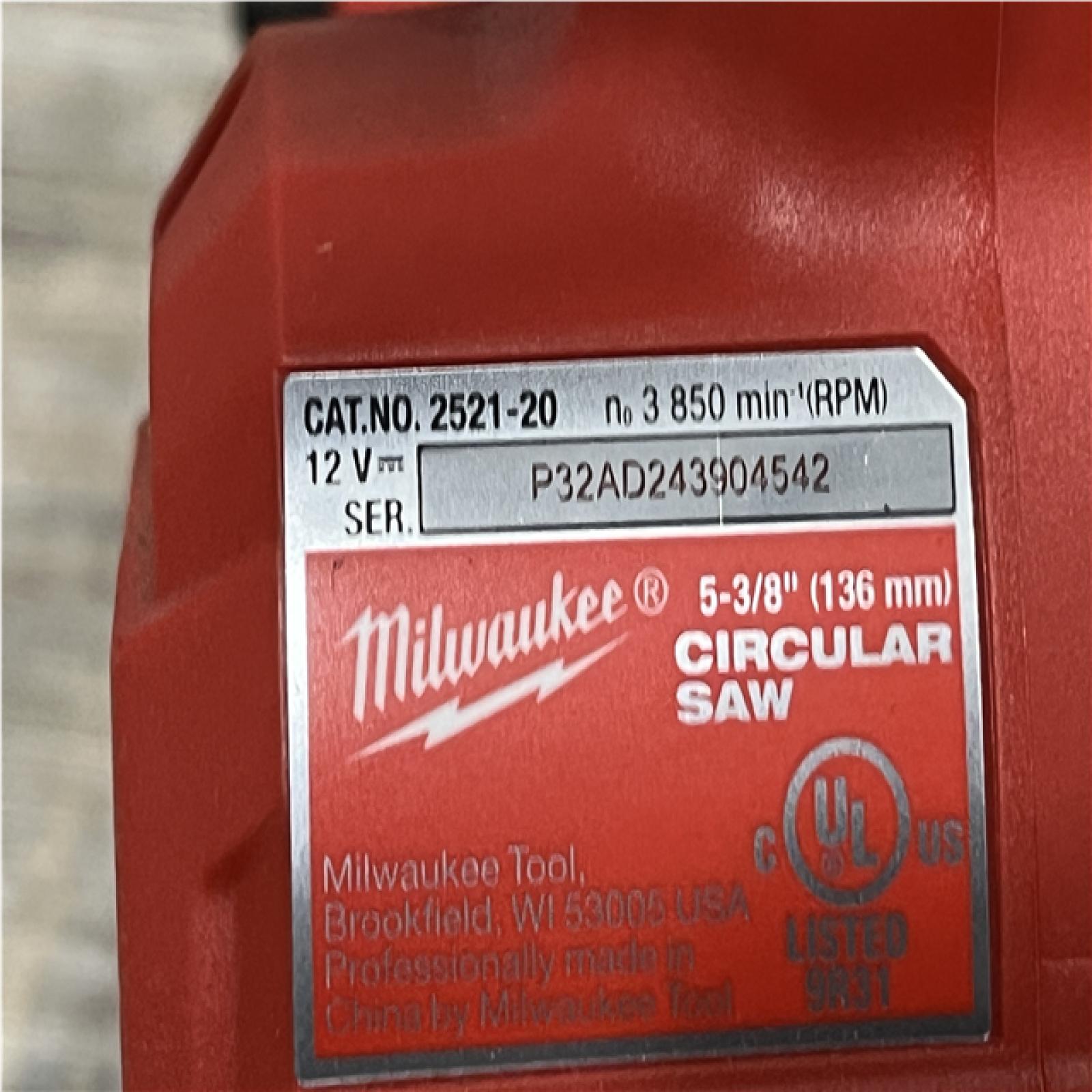 AS-IS Milwaukee FUEL 12V Lithium-Ion Brushless 5-3/8 in. Cordless Circular Saw (Tool-Only)