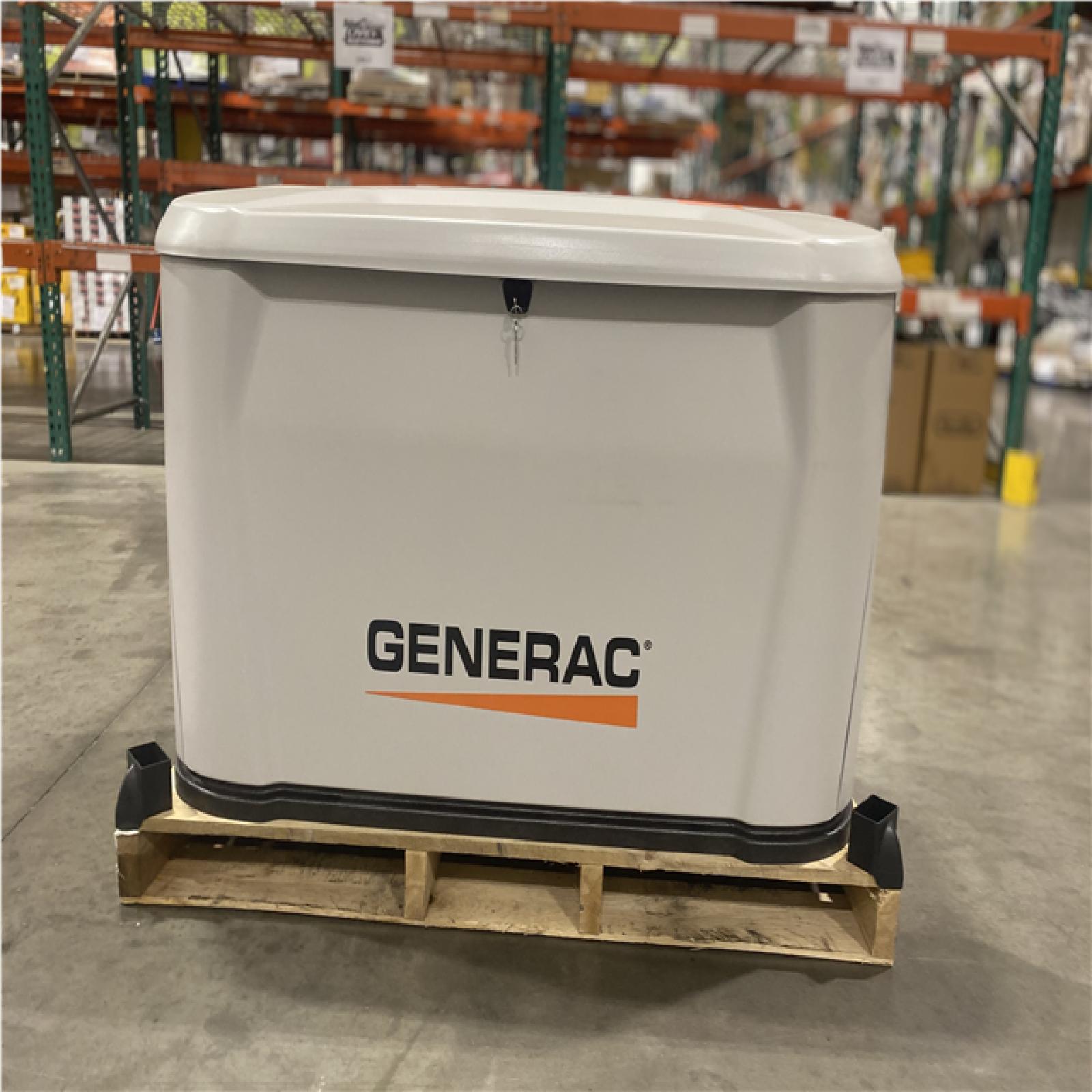 Dallas Location - As-Is Generac 10kW Air-Cooled Auto Start on Natural Gas or Propane  Whole House Generator with Smart Mobile Monitoring