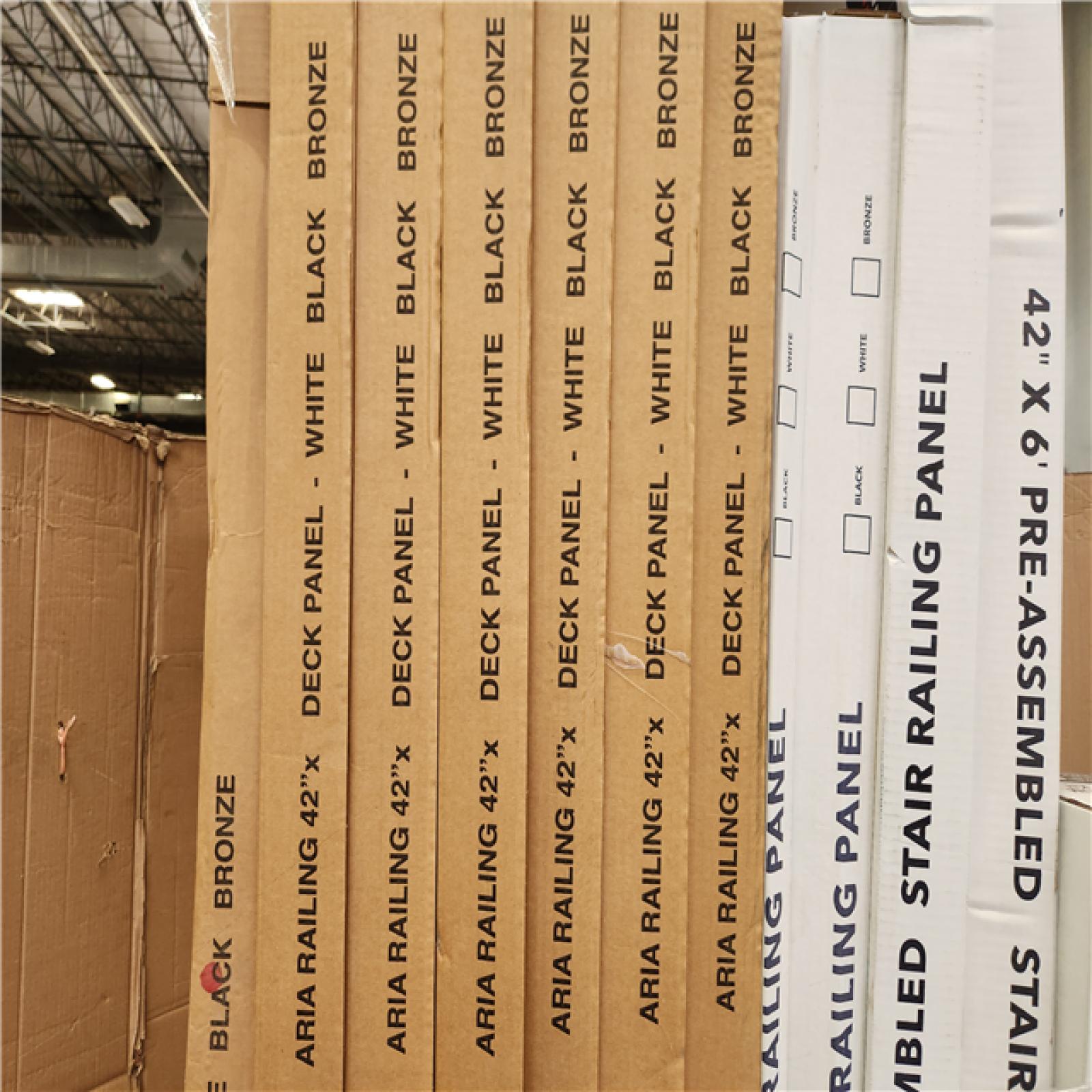 Phoenix NEW Aria Railing Panel (42x6') 11 Boxes & Aluminum Post Kit (3 in. x 3 in. x 48 in) 15 Boxes