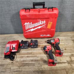 HOUSTON LOCATION - AS-IS MILWAUKEE FUEL 18V Lithium-Ion Brushless Cordless Hammer Drill and Impact Driver Combo Kit
