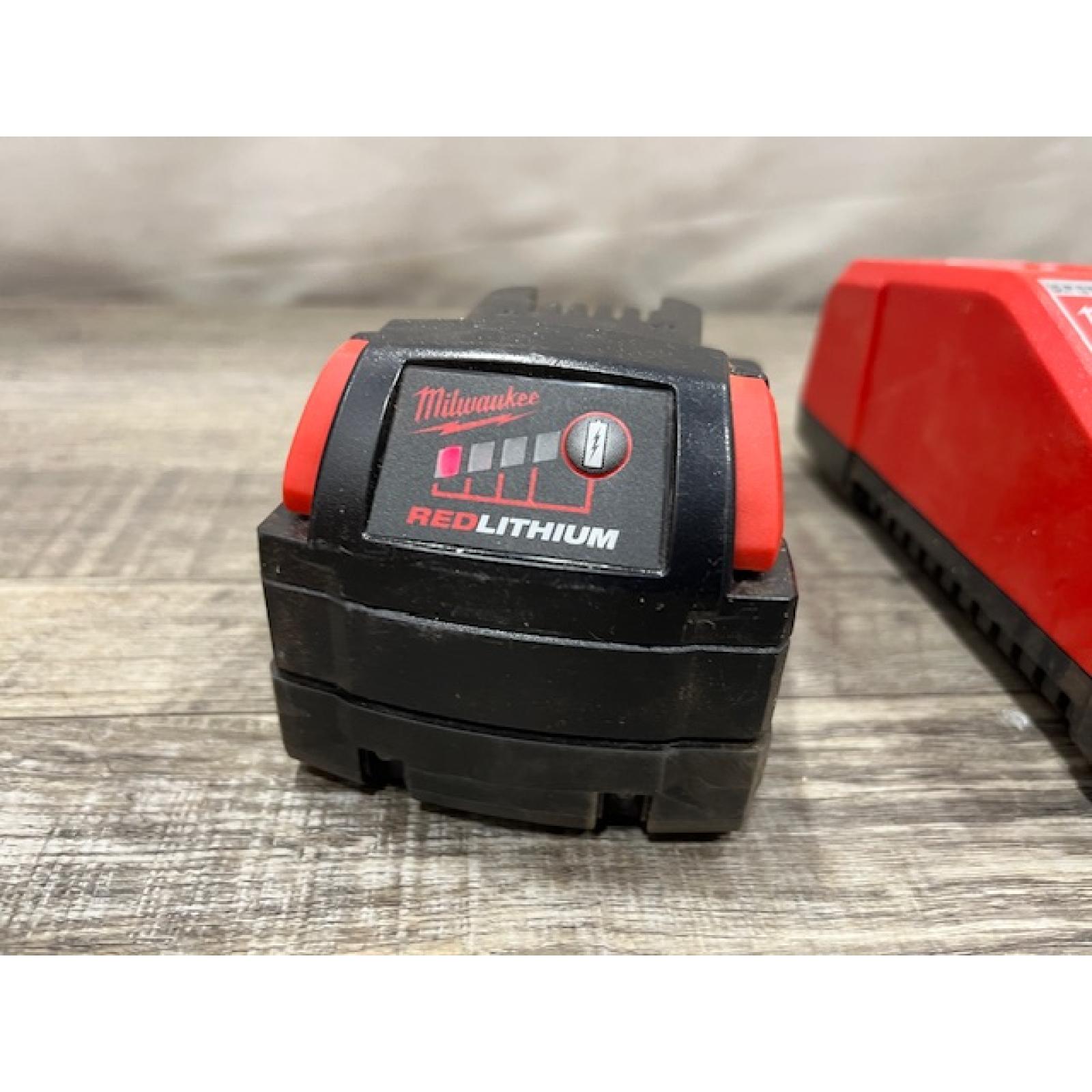 AS-IS Milwaukee 18-Volt Lithium-Ion XC Starter Kit with One 5.0Ah Battery and Charger