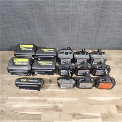 HOUSTON LOCATION - AS-IS RYOBI BATTERY PACK QTY - 14