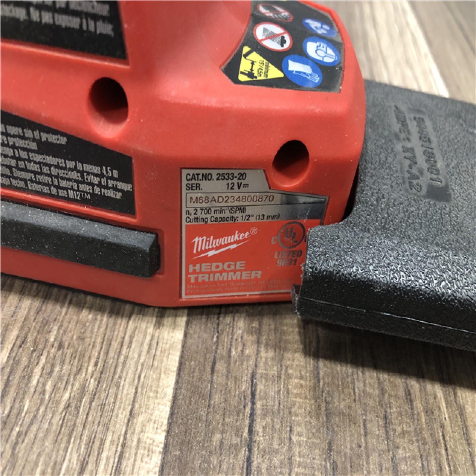 AS-IS Milwaukee FUEL 8 in. 12V Lithium-Ion Brushless Cordless Battery Hedge Trimmer (Tool-Only)