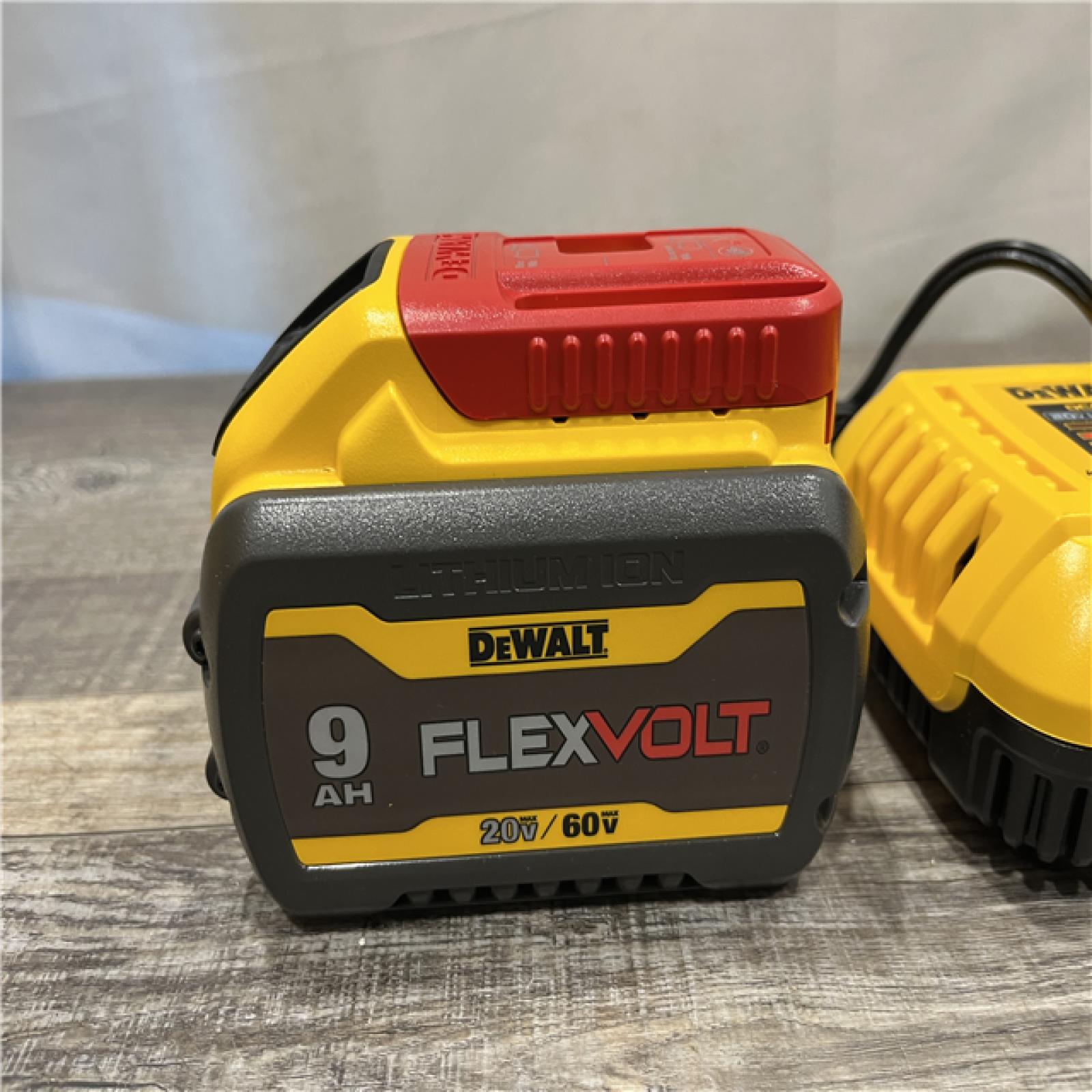 AS-IS DEWALT 20V/60V MAX FLEXVOLT Lithium-Ion 9.0Ah Battery and Charger Starter Kit