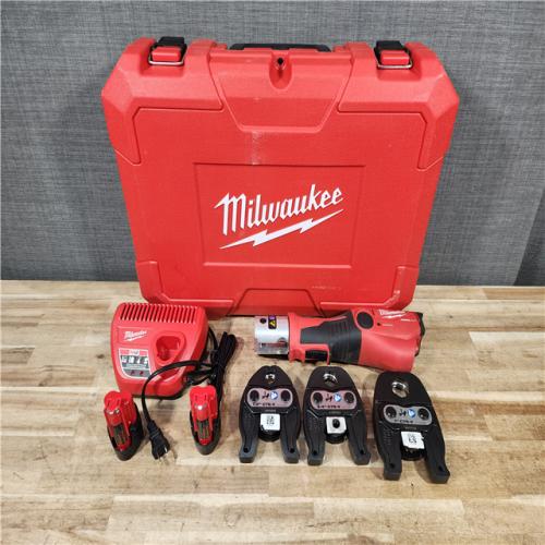 HOUSTON LOCATION - AS - IS Milwaukee 12-Volt Lithium-Ion FORCE LOGIC Copper Press Tool Kit