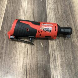 AS-IS Milwaukee M12 12V Lithium-Ion Cordless 3/8 in. Ratchet (Tool-Only)