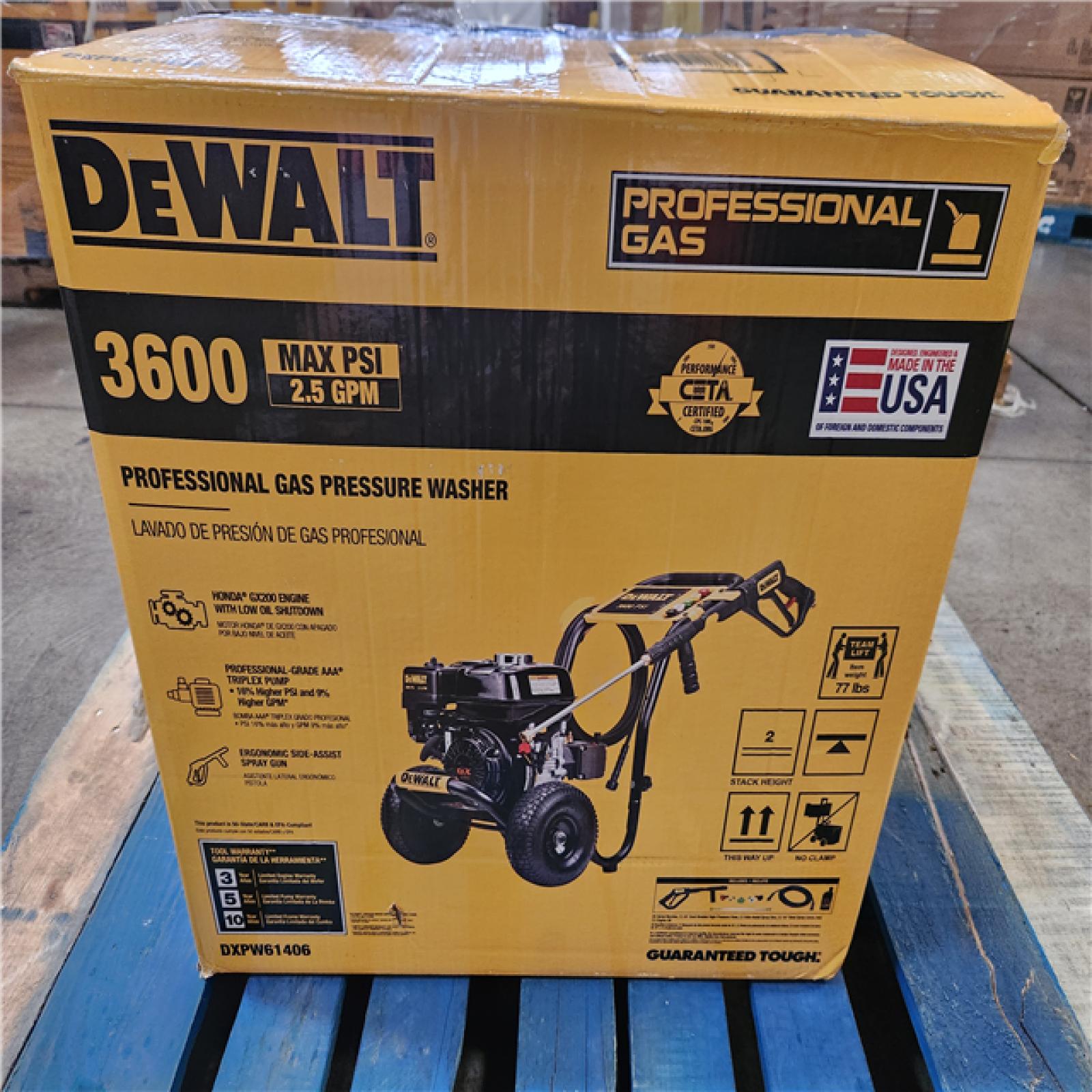 Phoenix LIKE NEW DEWALT 3600 PSI 2.5 GPM Cold Water Gas Professional Pressure Washer with HONDA GX200 Engine