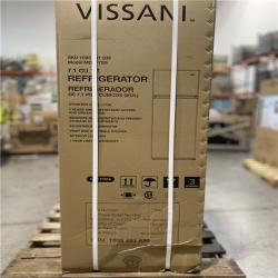 DALLAS LOCATION -  Vissani 7.1 cu. ft. Top Freezer Refrigerator in Stainless Steel Look  - PALLET ( 2  UNITS )