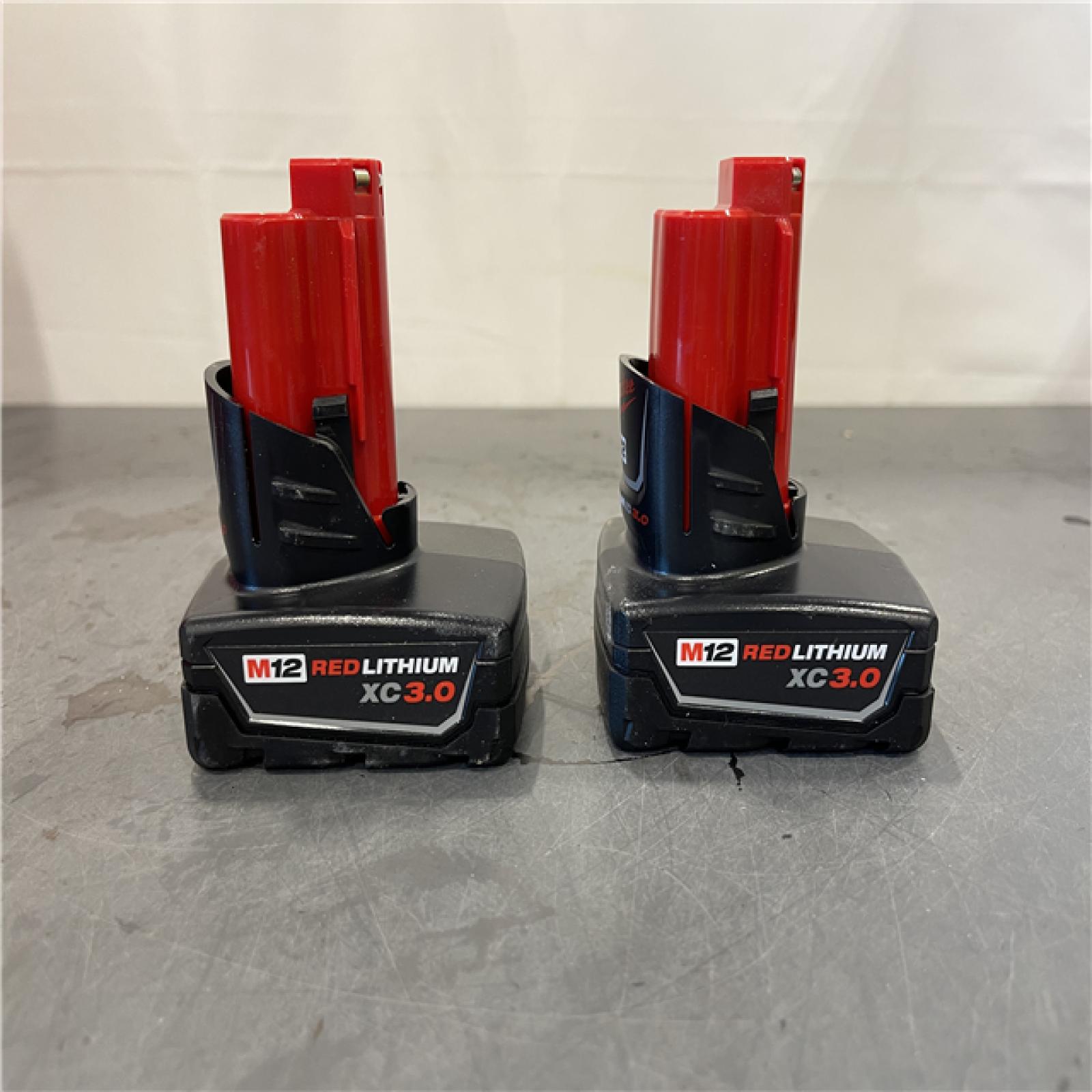 AS-IS - Milwaukee M12 12-Volt Lithium-Ion XC Extended Capacity 3.0Ah Battery Pack (2-Pack)