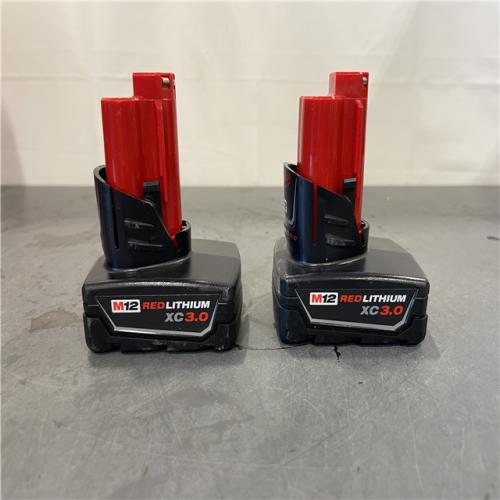 AS-IS - Milwaukee M12 12-Volt Lithium-Ion XC Extended Capacity 3.0Ah Battery Pack (2-Pack)