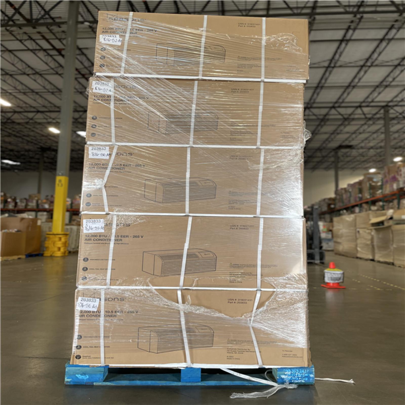 DALLAS LOCATION - AS-IS SEASONS 12 000 BTU 265V AIR CONDITIONER PALLET-(10 UNITS)