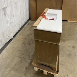 Houston Location - AS-IS home improvement pallet MELPARK 48 ANTIQUE OAK VANITY