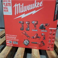 CALIFORNIA NEW MILWAUKEE M18 9-TOOL COMBO KIT (2 BATTERIES  1 CHARGER  AND BAG INCLUDED)