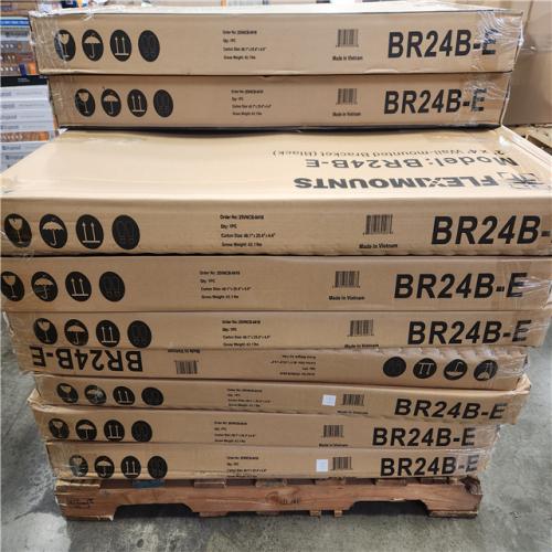 Phoenix NEW FLEXIMOUNTS 24 in. x 48 in. Heavy Duty Wall Shelf with Brackets in Black Pallet (12 Total (Retail Value $140 Each)