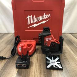 AS-IS Milwaukee 12-Volt Lithium-Ion Cordless Green 250 ft. 3-Plane Laser Level Kit