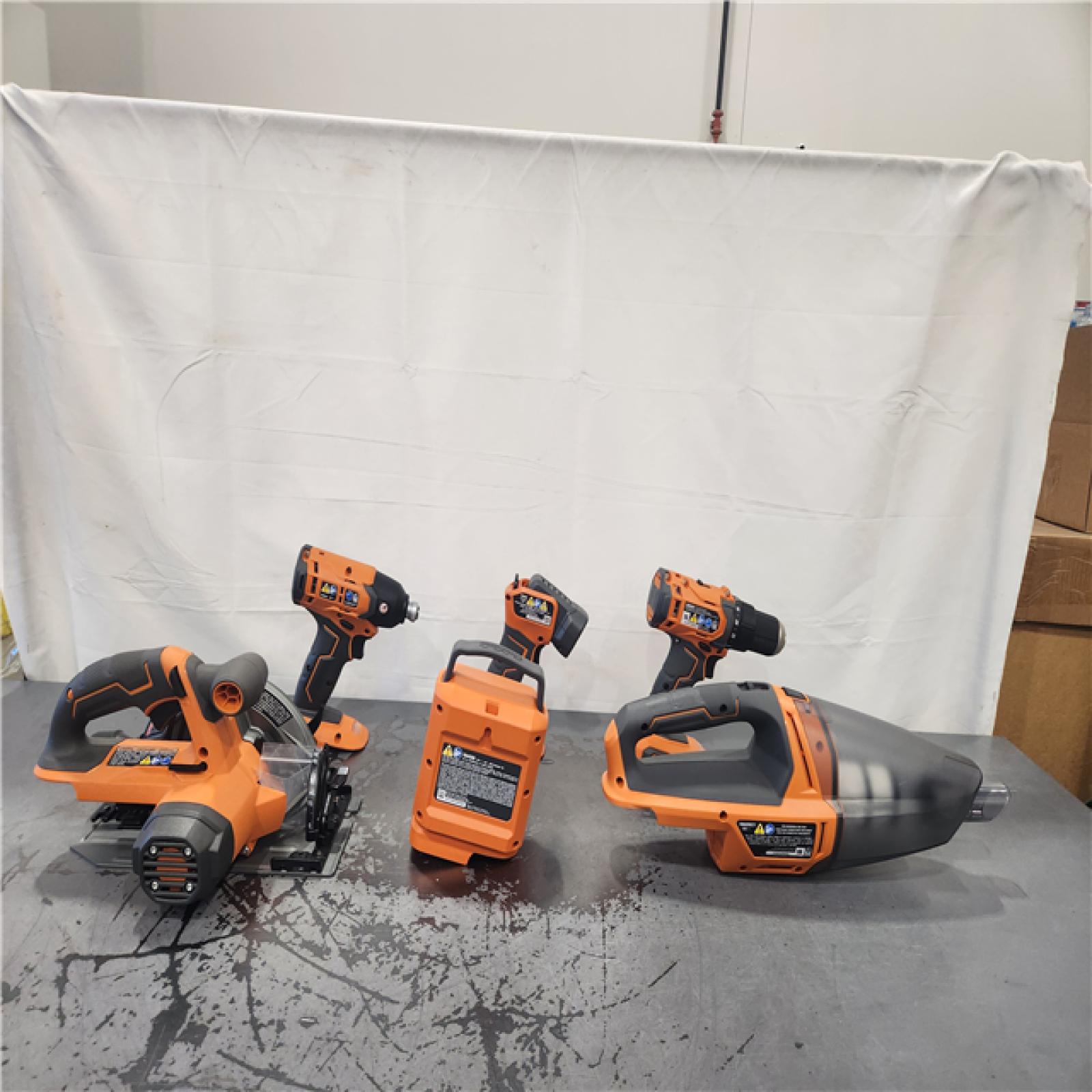 AS-IS- 18V Cordless 6-Tool Combo Kit with 2.0 Ah Battery  Charger  and Tool Bag