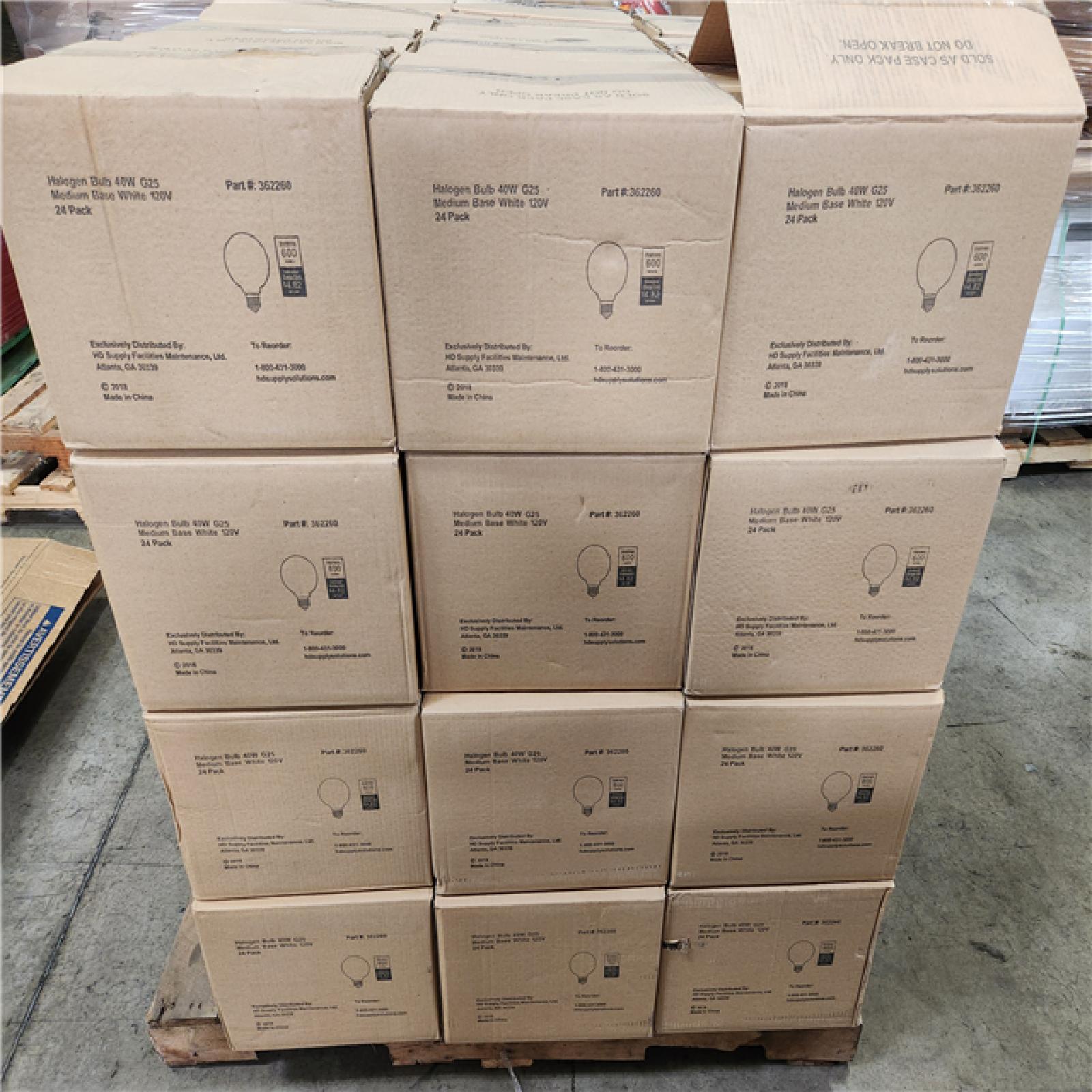 Phoenix Location NEW Halogen Bulb 40W G25 Medium Base White 120V 24 Pack (47 Total)