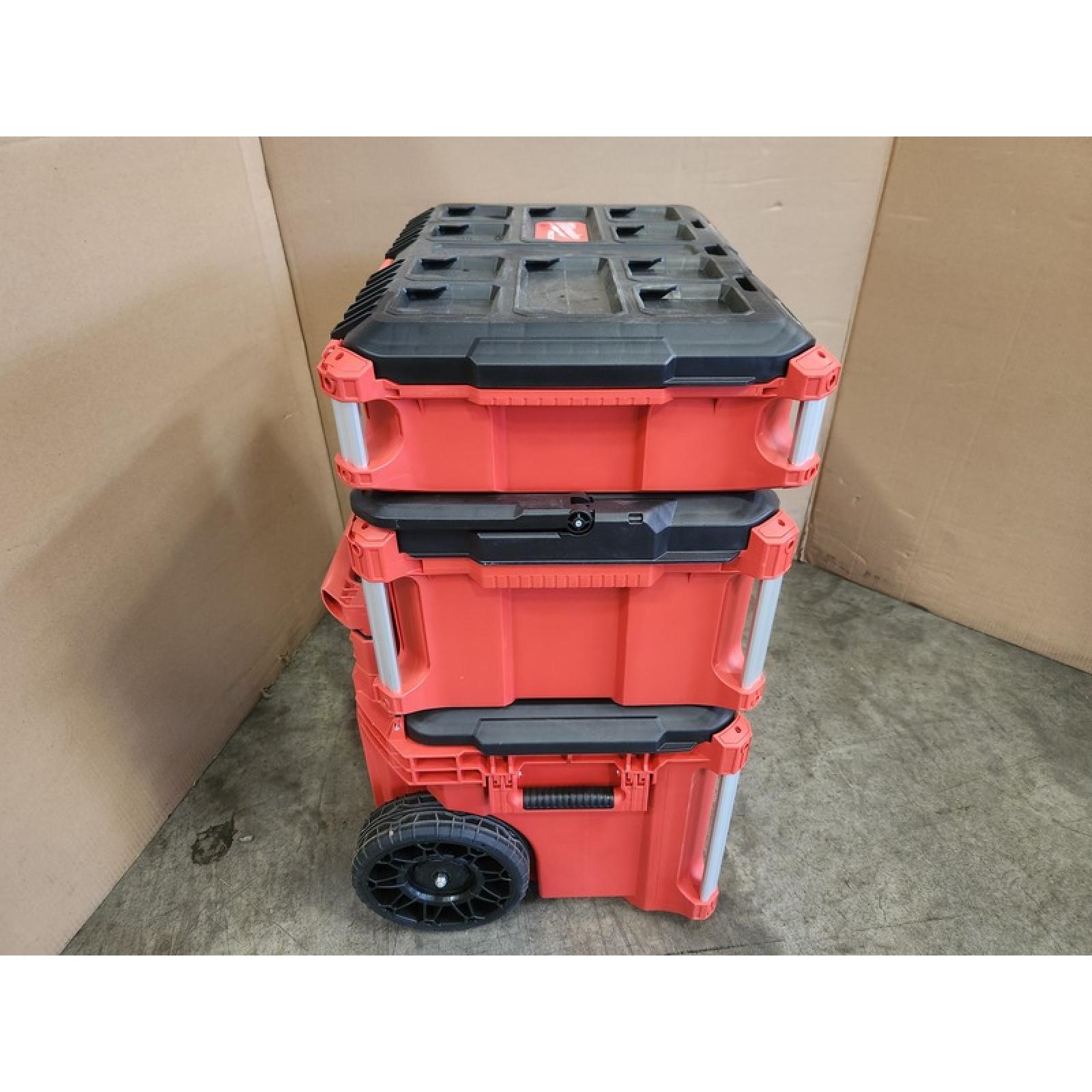 Phoenix NEW Milwaukee PACKOUT 22 in. Rolling Tool Box  22 in. Large Tool Box and 22 in. Medium Tool Box ProSystem Low Profile Handle