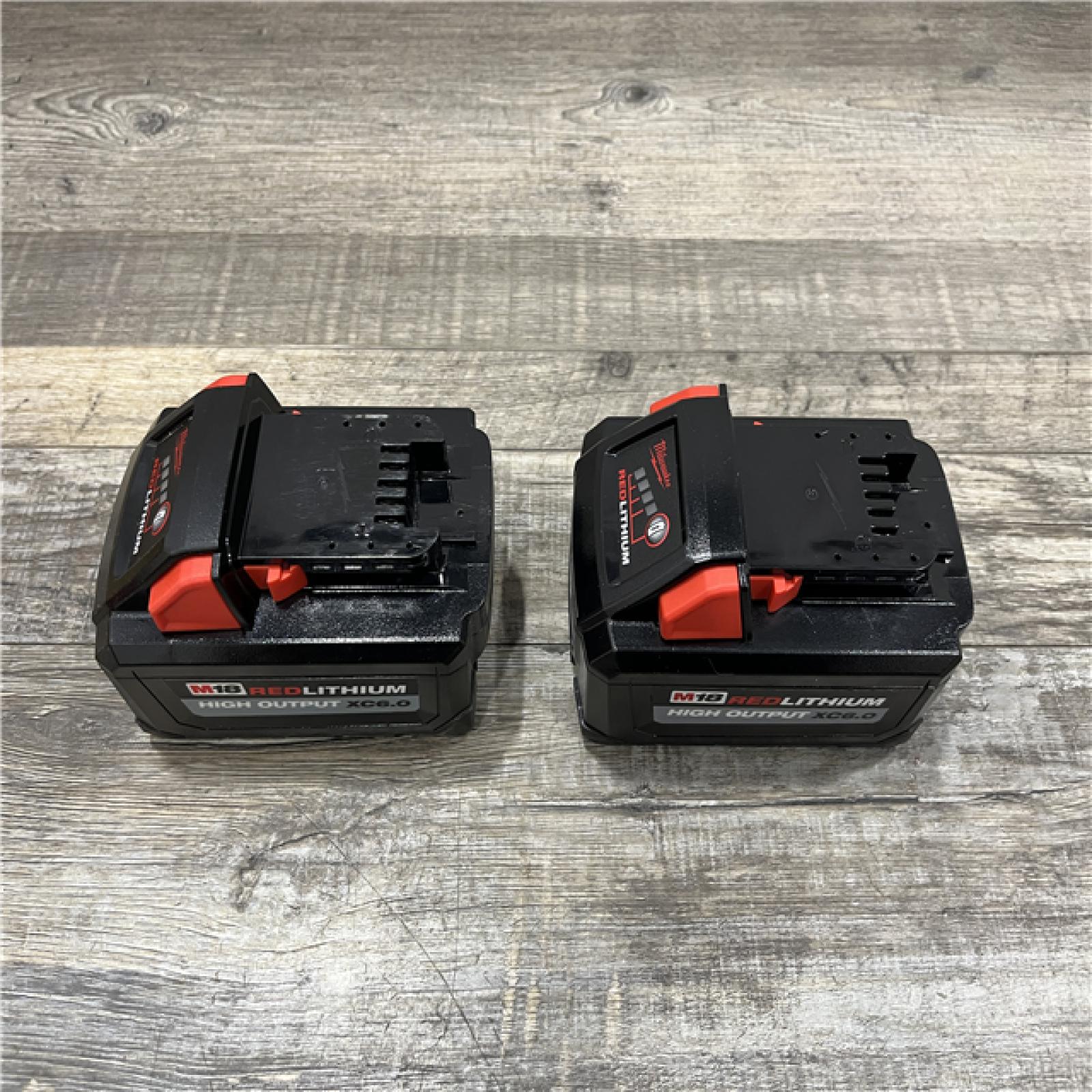 AS-IS Milwaukee 18-Volt Lithium-Ion High Output 6.0Ah Battery Pack (2-Pack)