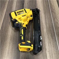 AS-IS DEWALT 20V MAX XR Lithium-Ion Cordless 15-Gauge Angled Finish Nailer (Tool Only)