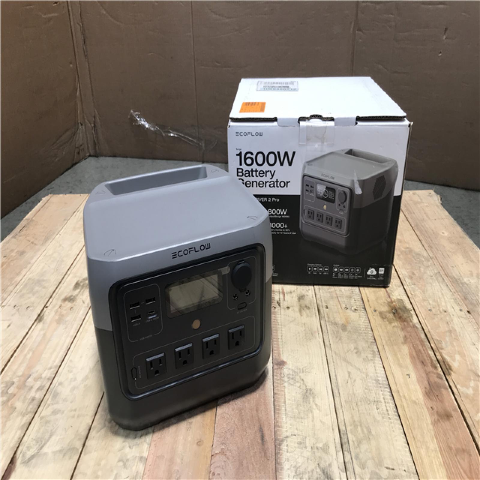 CALIFORNIA AS-IS EcoFlow RIVER 2 Pro 1600W Battery Generator
