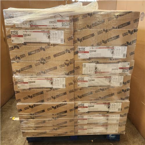 Phoenix NEW USG Ceilings 2 ft. x 4 ft. Radar Basic White Square Edge Lay-In Ceiling Tile, Case of 8 (1,152 sq. ft) 18 Cases