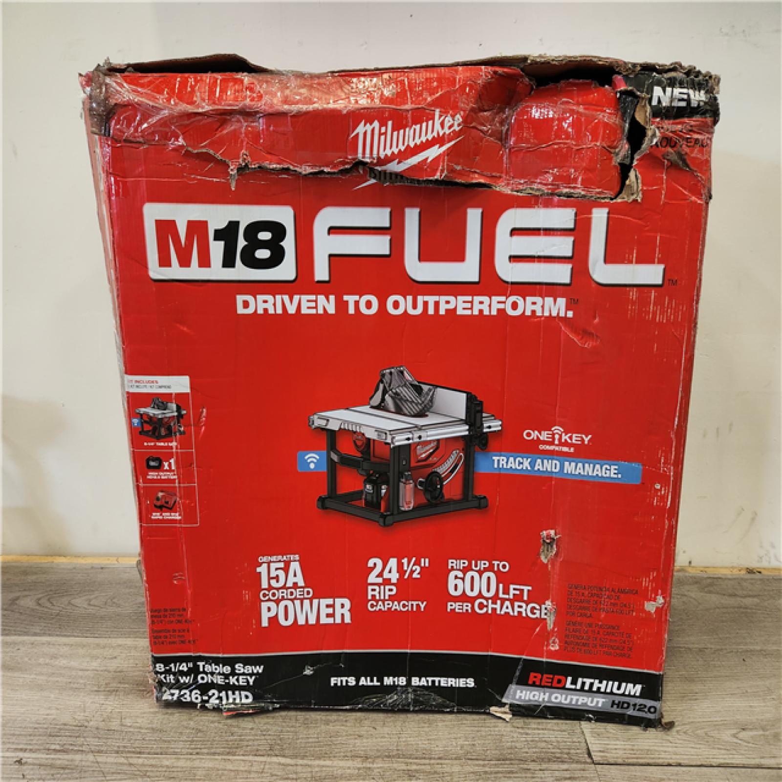 Phoenix Location Milwaukee M18 FUEL ONE-KEY 18- volt Lithium-Ion Brushless Cordless 8-1/4 in. Table Saw Kit W/(1)  Rapid Charger (Battery Not Included)