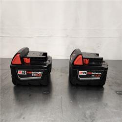 AS-IS- Milwaukee  18-Volt Lithium-Ion XC Starter Kit with Two 5.0Ah Batteries and Charger