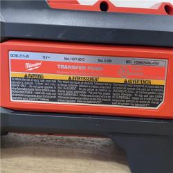 AS-IS Milwaukee 18-Volt 1/4 HP Lithium-Ion Cordless Transfer Pump (Tool Only)
