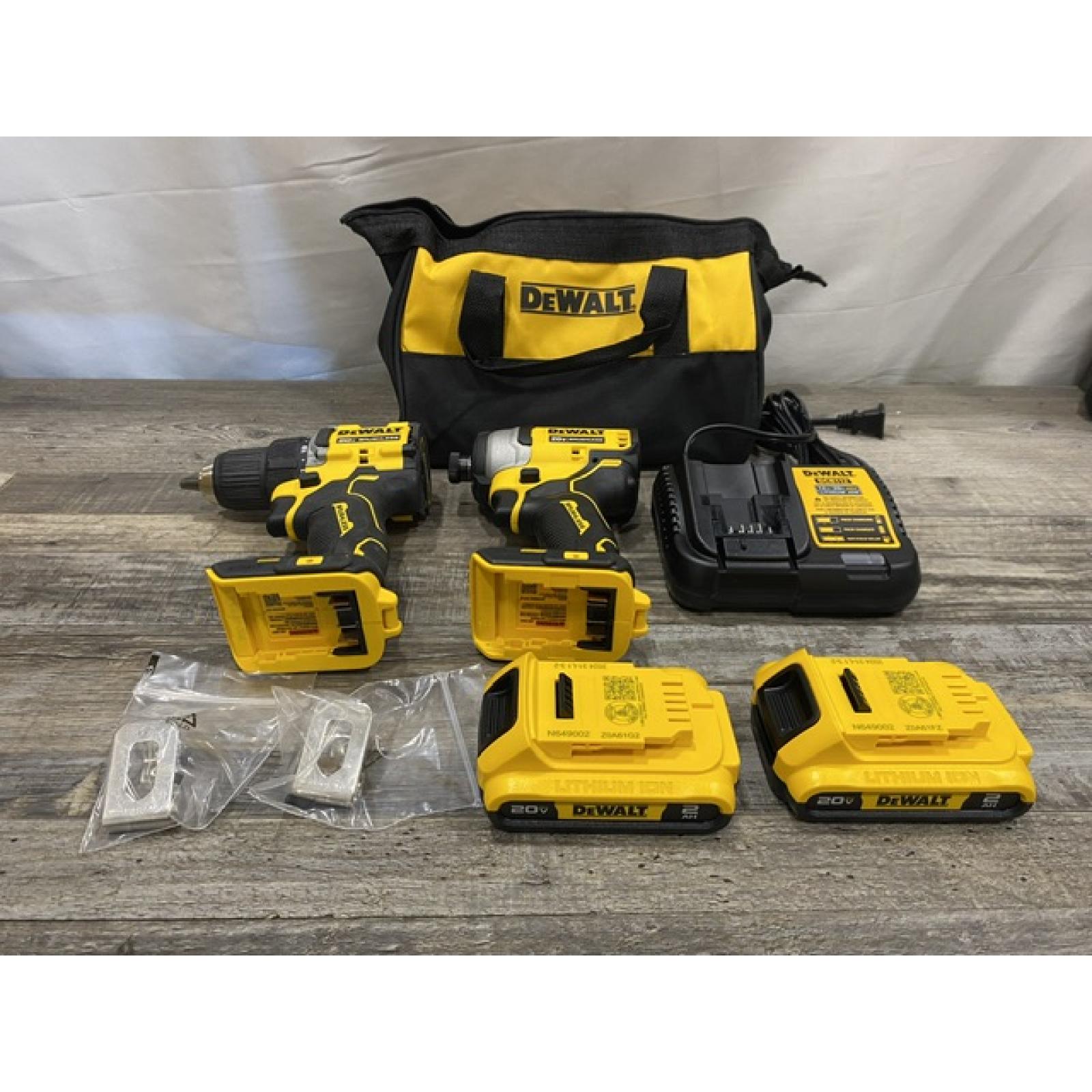 AS-IS DEWALT ATOMIC 20-Volt MAX Lithium-Ion Cordless (2-Tool) Combo Kit
