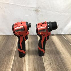 AS-IS Milwaukee 12-Volt Lithium-Ion Brushless Cordless Subcompact Drill and Impact Driver Combo Kit
