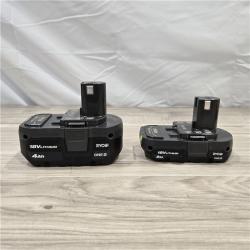 LIKE NEW! - Ryobi ONE+ 18V Li-Ion Starter Kit - 4.0 Ah Battery  2.0 Ah Battery  Charger