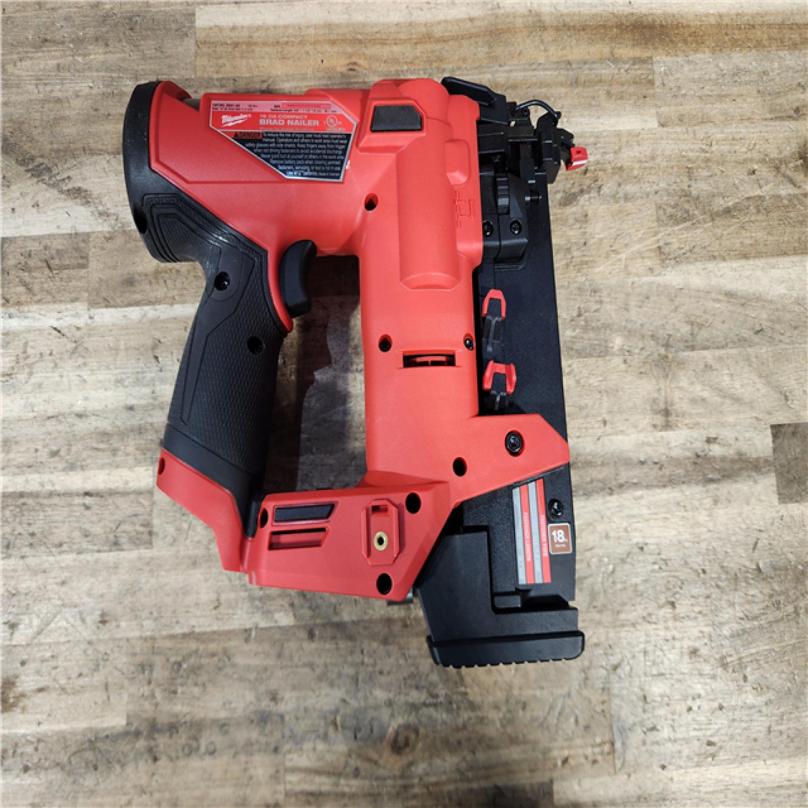 HOUSTON LOCATION - AS-IS Milwaukee FUEL 12-Volt Lithium-Ion Brushless Cordless 18-Gauge 1-1/2 in. Compact Brad Nailer (Tool Only)