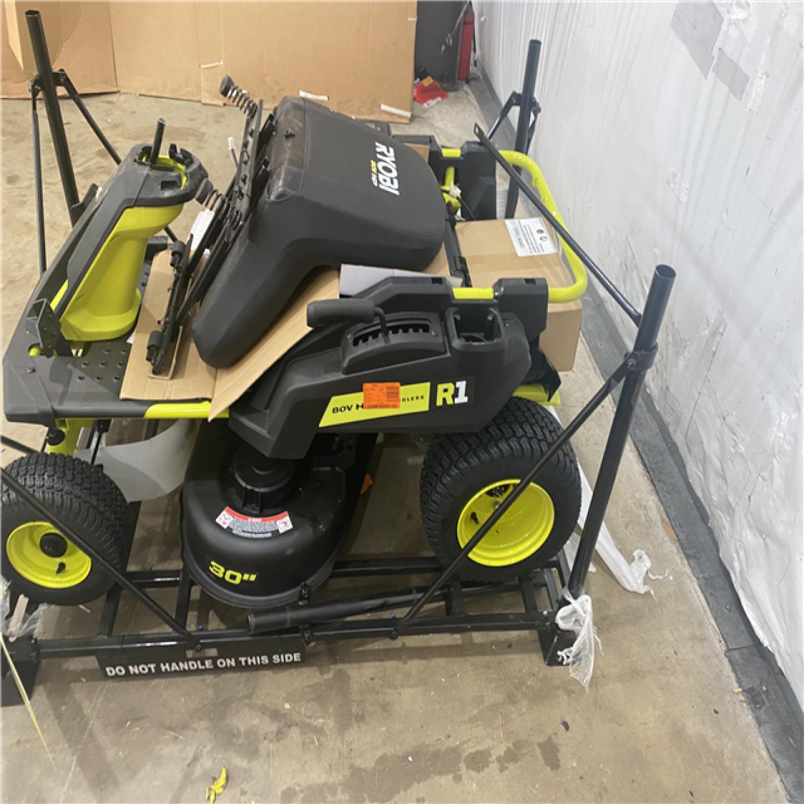 Houston Location - AS-IS Tool Pallet RYOBI R1 80V HP SIT DOWN MOWER