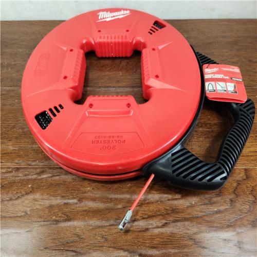 AS-IS Milwaukee 200 Ft. Polyester Fish Tape W/ Flexible Metal Leader (Tool Only)