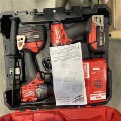 LIKE NEW! - Milwaukee M18 FUEL 18V Lithium-Ion Brushless Cordless Hammer Drill and Impact Driver Combo Kit (2-Tool) with 2 Batteries
