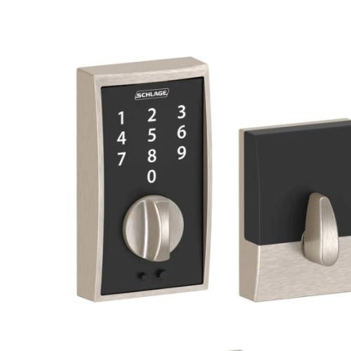 NEW! -Schlage Satin Nickel Steel Touch Deadbolt