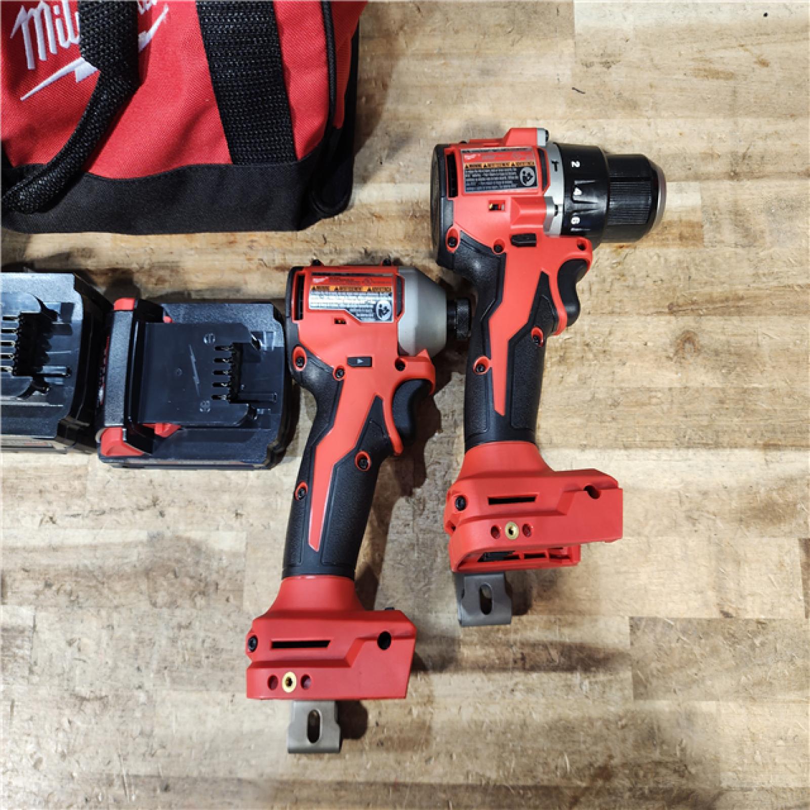 HOUSTON LOCATION - AS - IS Milwaukee 18-Volt Lithium-Ion Brushless Cordless Compact Hammer Drill/Impact Combo Kit