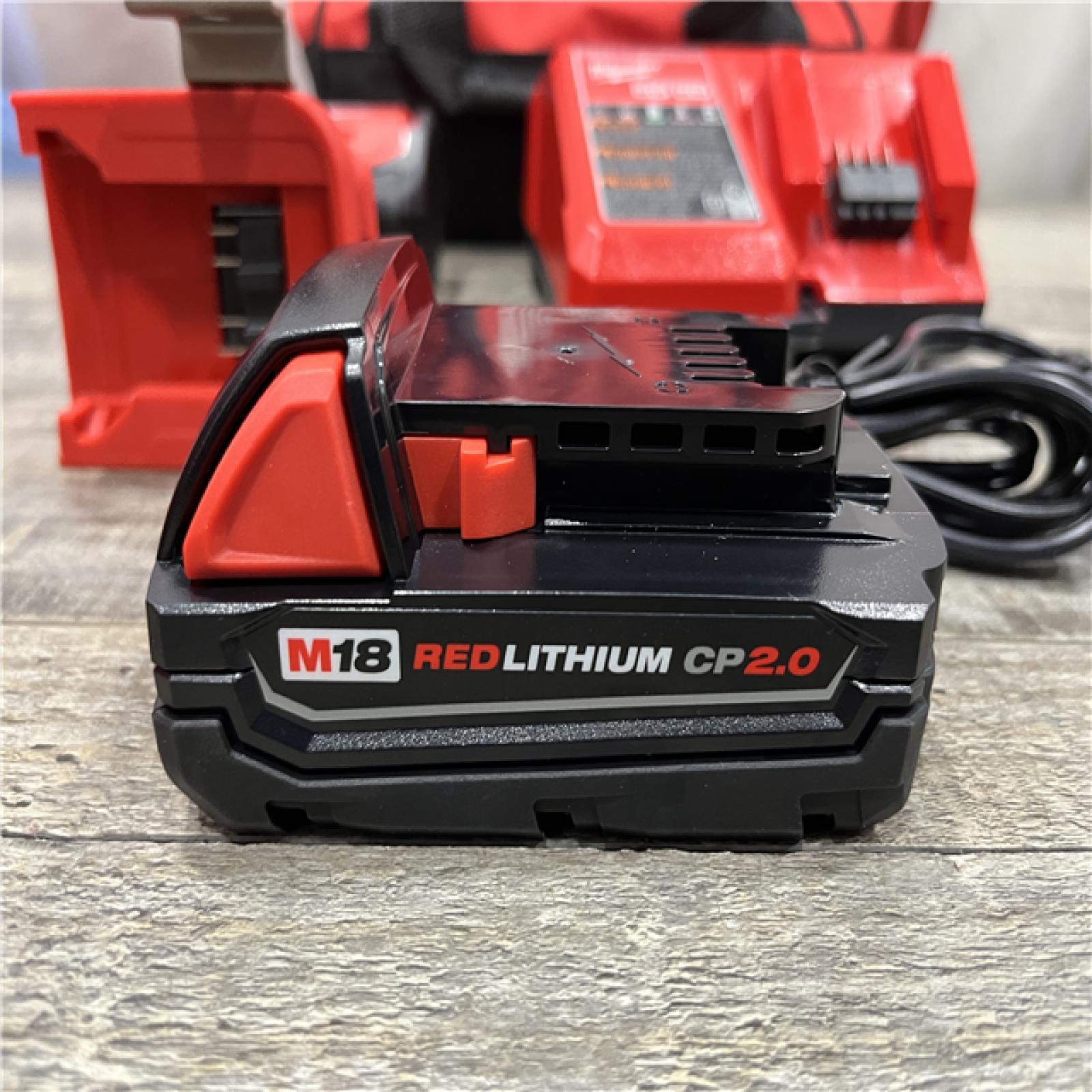 AS-IS Milwaukee 18V Lithium-Ion Brushless Cordless 1/2 in. Compact Drill/Driver with kit