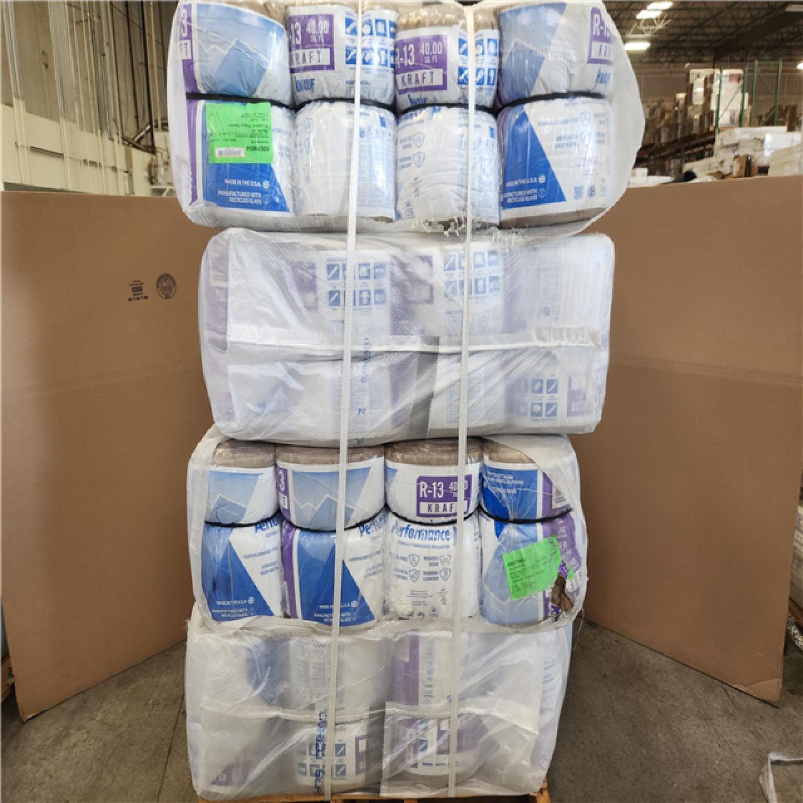 Phoenix NEW Knauf Insulation R13 Kraft Faced 15 in. x 32 ft. Fiberglass Insulation Rolls for 2x4 Wall - Sound-Reducing and Made in America (48-Rolls)