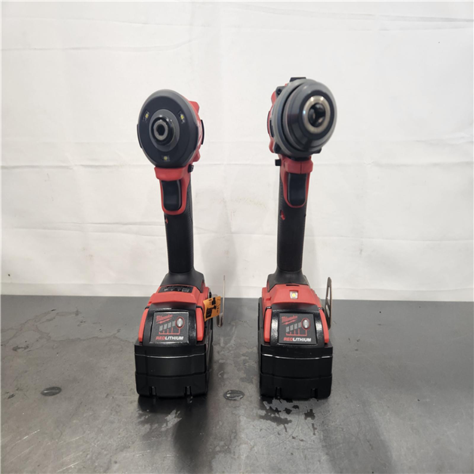 AS-IS- Milwaukee FUEL 18V Lithium-Ion Brushless Cordless Hammer Drill and Impact Driver Combo Kit (2-Tool) with 2 Batteries