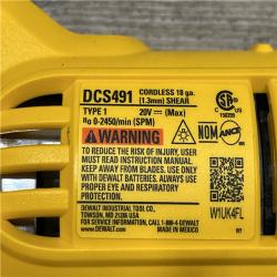 AS-IS DEWALT 20V MAX Cordless 18-Gauge Swivel Head Shears (Tool Only)