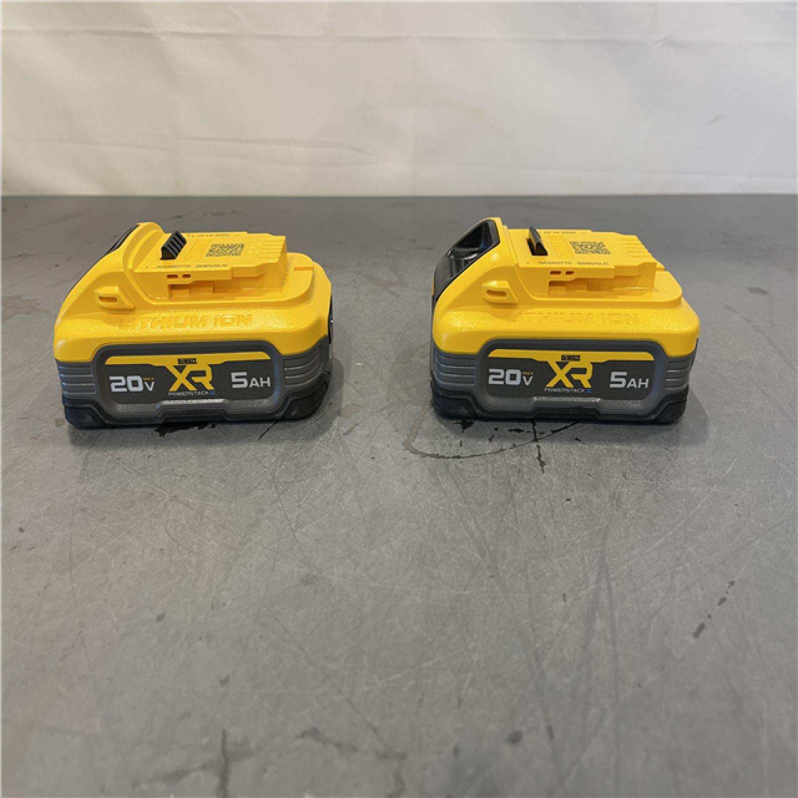 AS-IS - DEWALT POWERSTACK 20V Lithium-Ion 5.0Ah Battery Pack (2 Pack)