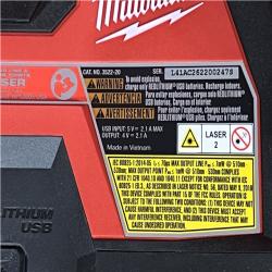Houston Location AS-IS Milwaukee Green 100 ft. Cross Line and Plumb Points Rechargeable Laser Level with REDLITHIUM Lithium-Ion