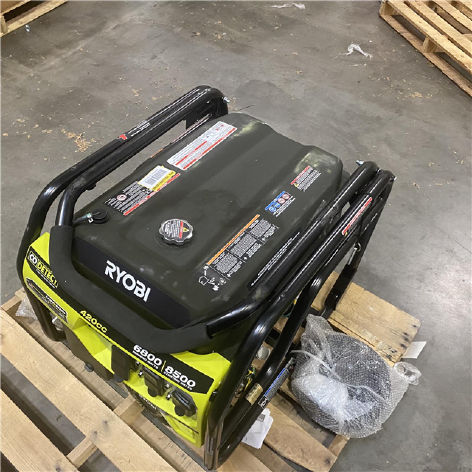 Dallas Location - As-Is RYOBI 6800-Watt Gasoline Powered Portable Generator