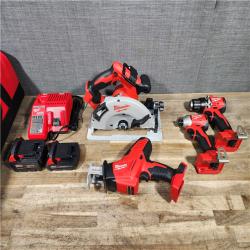 HOUSTON LOCATION - AS-IS Milwaukee M18 Cordless Brushless 4 Tool Combo Kit