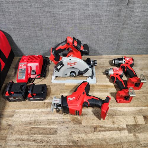 HOUSTON LOCATION - AS-IS Milwaukee M18 Cordless Brushless 4 Tool Combo Kit