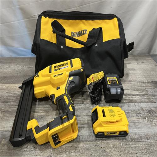 AS-IS DEWALT 20V MAX XR Lithium-Ion Cordless 18-Gauge Narrow Crown Stapler Kit