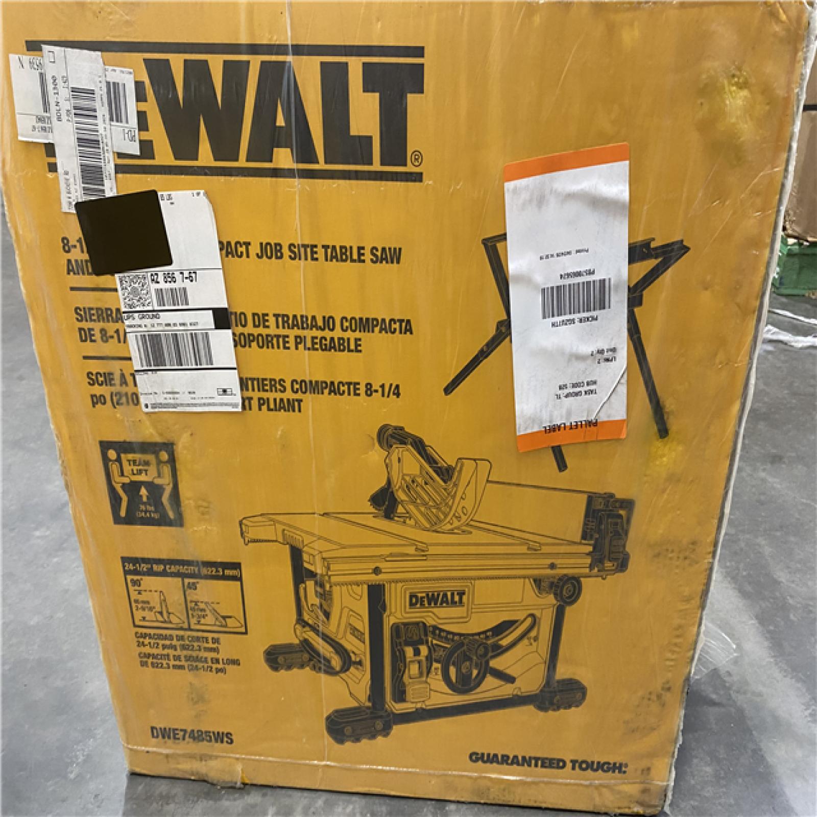 NEW - DEWALT 15 Amp Corded 8-1/4 in. Compact Jobsite Tablesaw with Compact Table Saw Stand