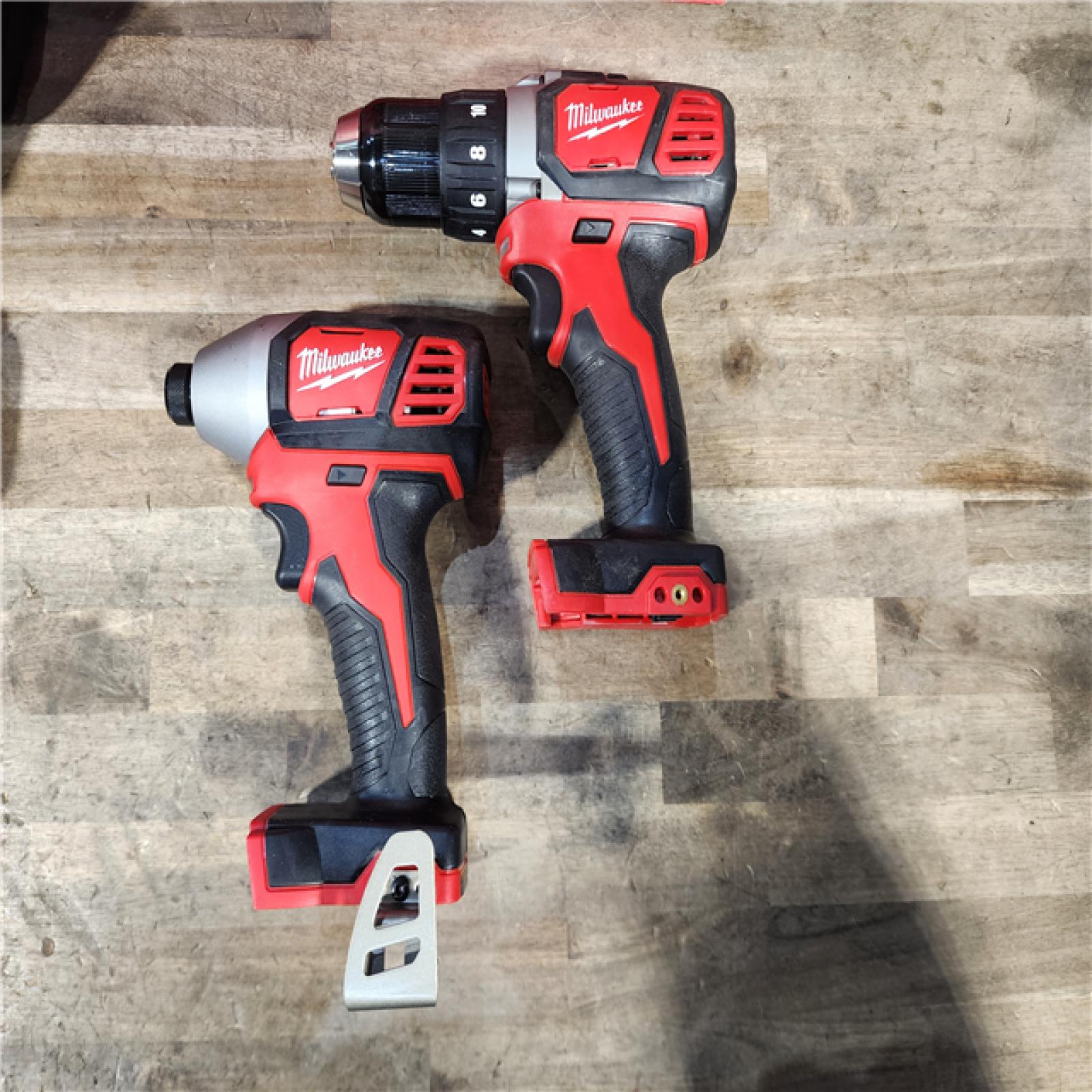HOUSTON LOCATION - AS-IS Milwaukee 18V Cordless Brushed 2-Tool Drill/Driver and Impact Driver Kit